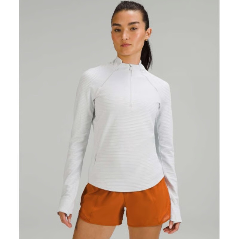 Lululemon Ventscape Half-Zip Long Sleeve Top Vapor Light Gray Running 8